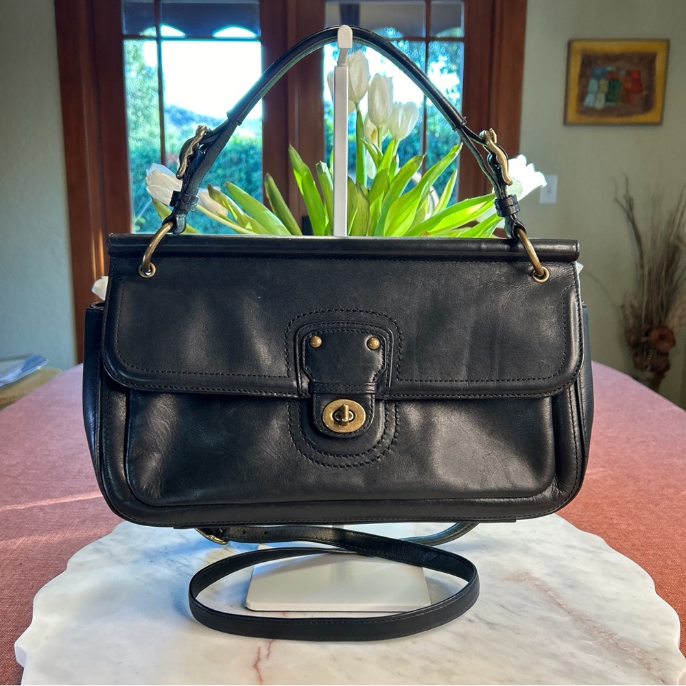 Coach Anniversary City Willis Top Handle Crossbody Leather Legacy Collection